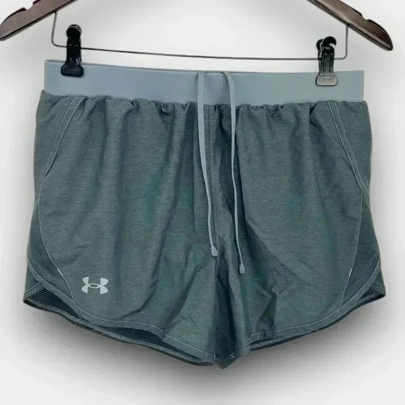 UNDER ARMOUR ladies‎ style 1350196 Fly-By 2.0 Printed short loose grey - Picture 1 of 11